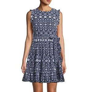 Kate Spade navy and white eyelet cotton dress, 2